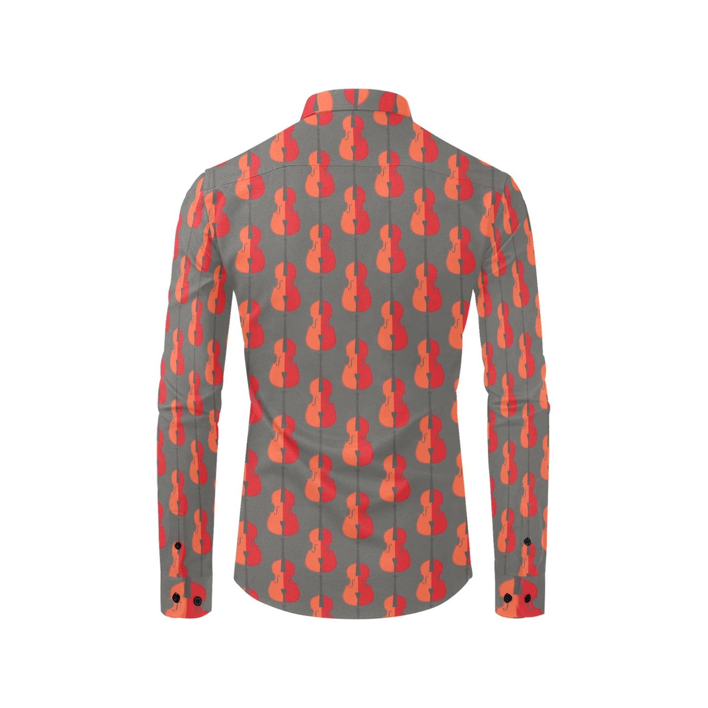 Cello Print Design LKS401 Men's Long Sleeve Dress Shirt