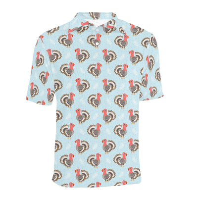 Turkey Print Design LKS403 Men Polo Shirt