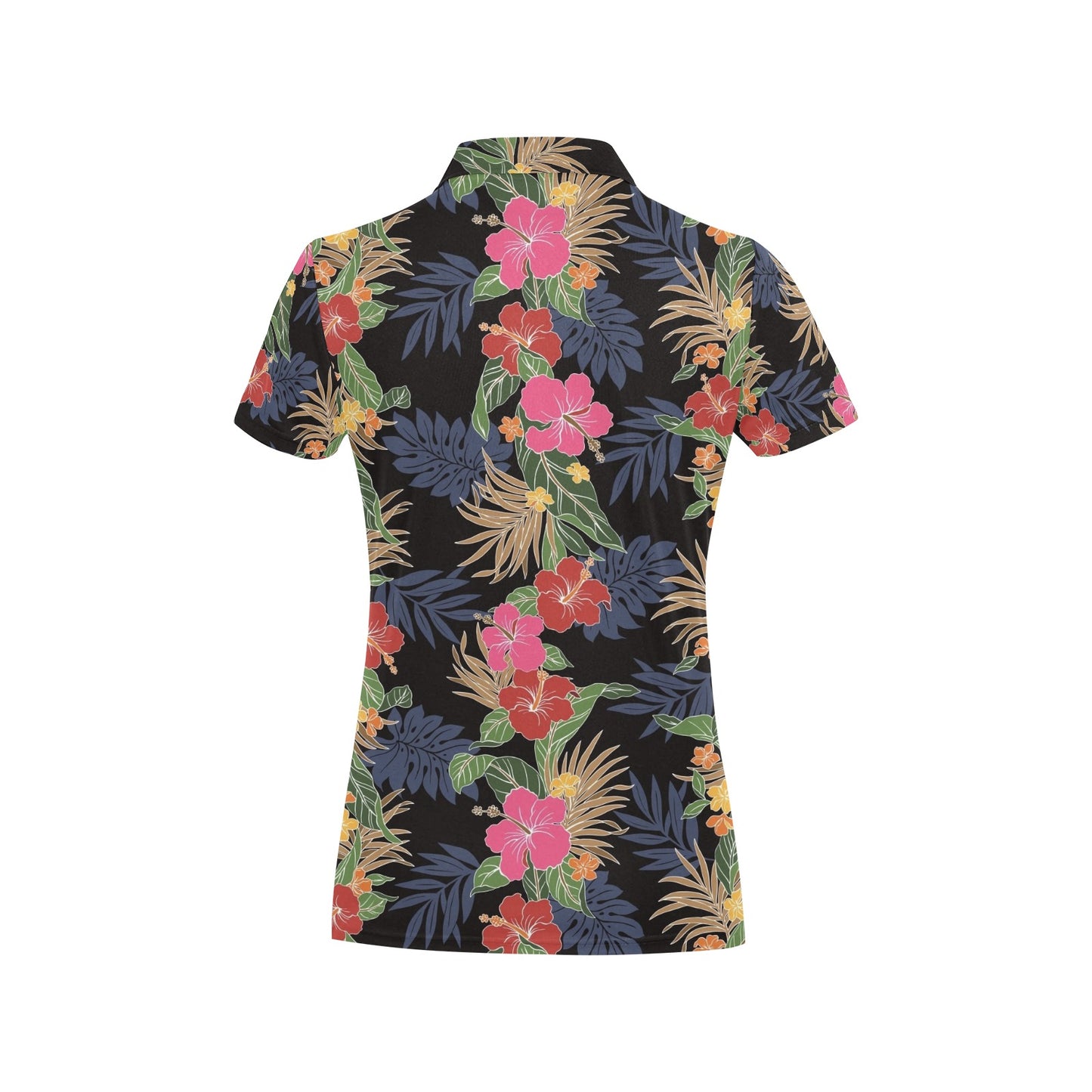 Hawaiian Themed Pattern Print Design H011 Women's Polo Shirt