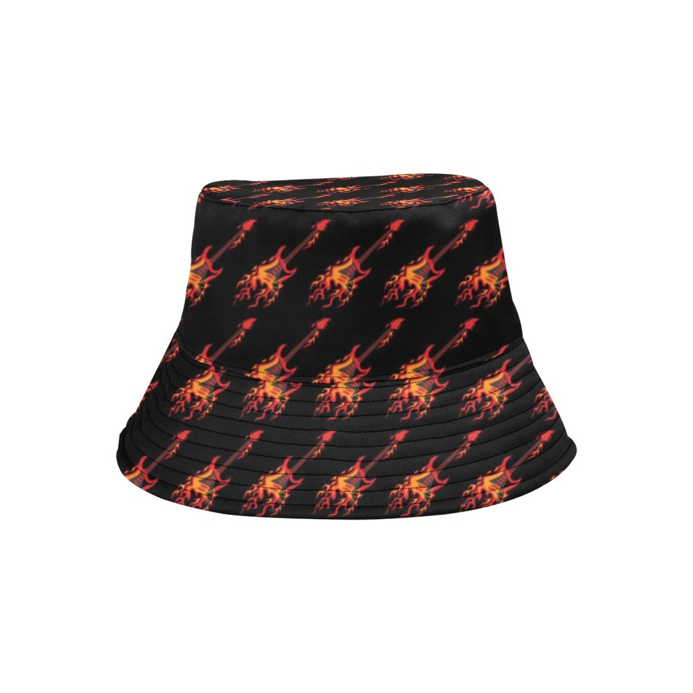 Electric Guitar Print Design LKS406 Unisex Bucket Hat