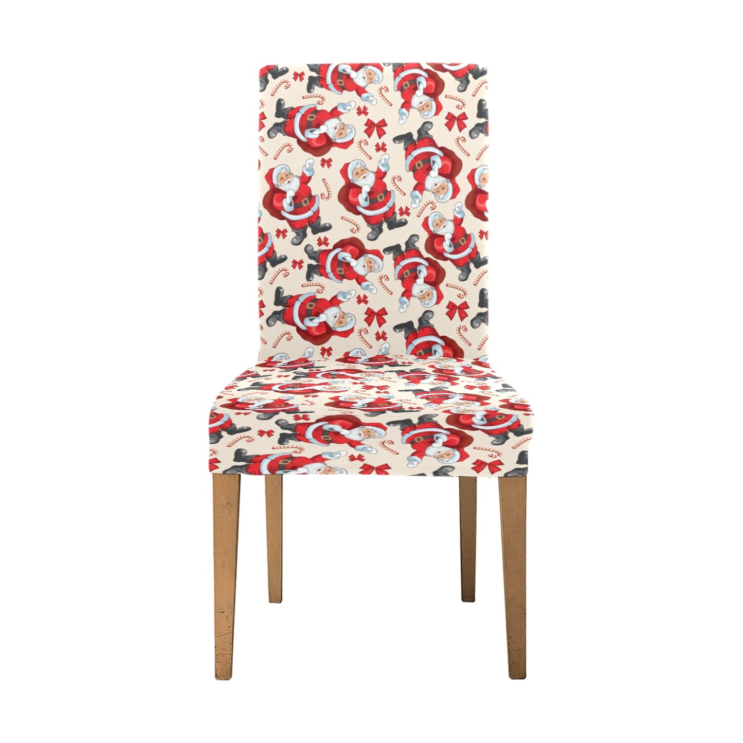 Santa Christmas Themed Print Design LKS302 Dining Chair Slipcover