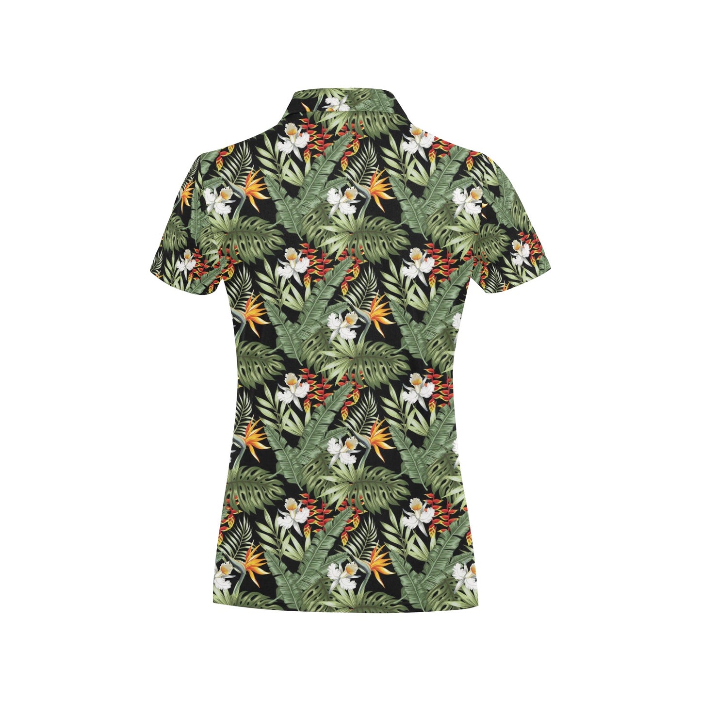 Bird Of Paradise Pattern Print Design 02 Women's Polo Shirt