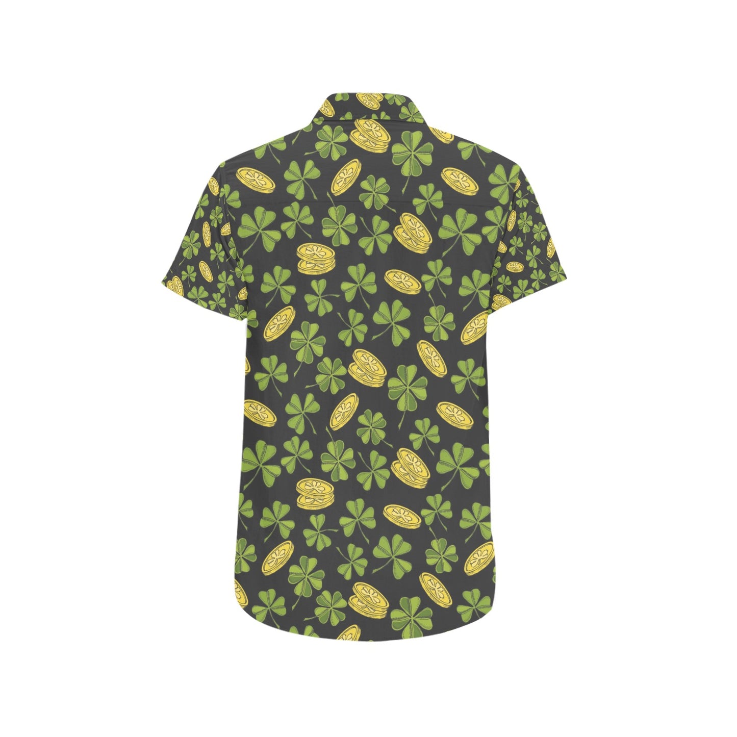 St Patricks Day Print Design LKS305 Men Short Sleeve Button Up Shirt