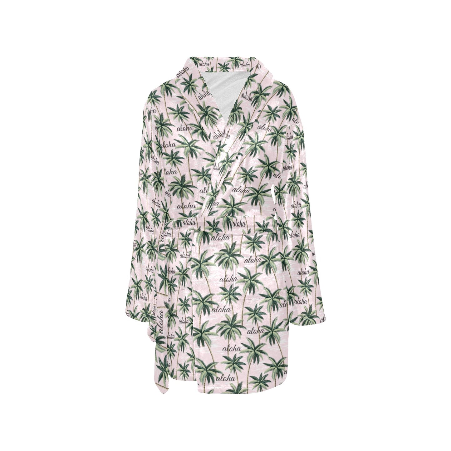 Aloha Beach Pattern Design Themed Print Women's Fleece Robe