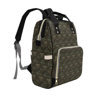 Skull Camo Style Print Design LKS308 Diaper Bag Backpack