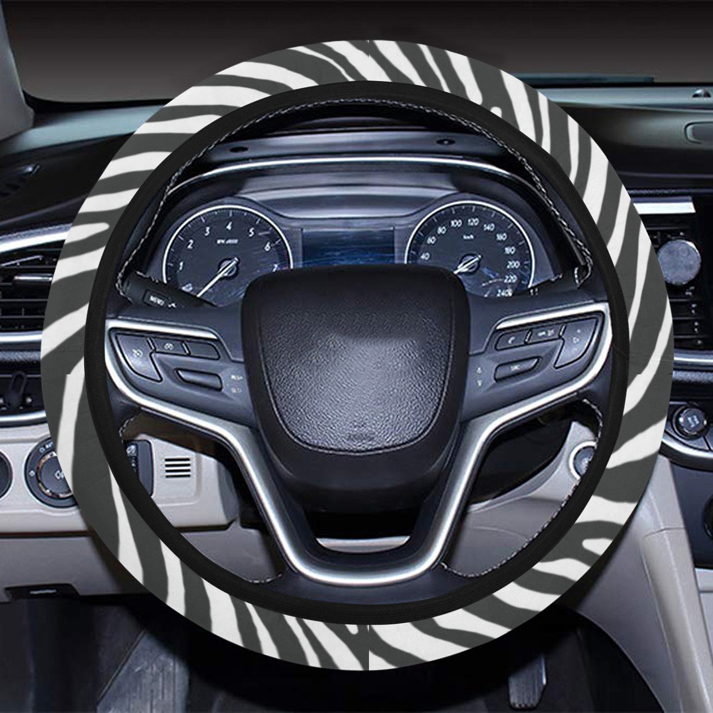 Zebra Classic Print Design LKS302 Steering Wheel Cover with Elastic Edge