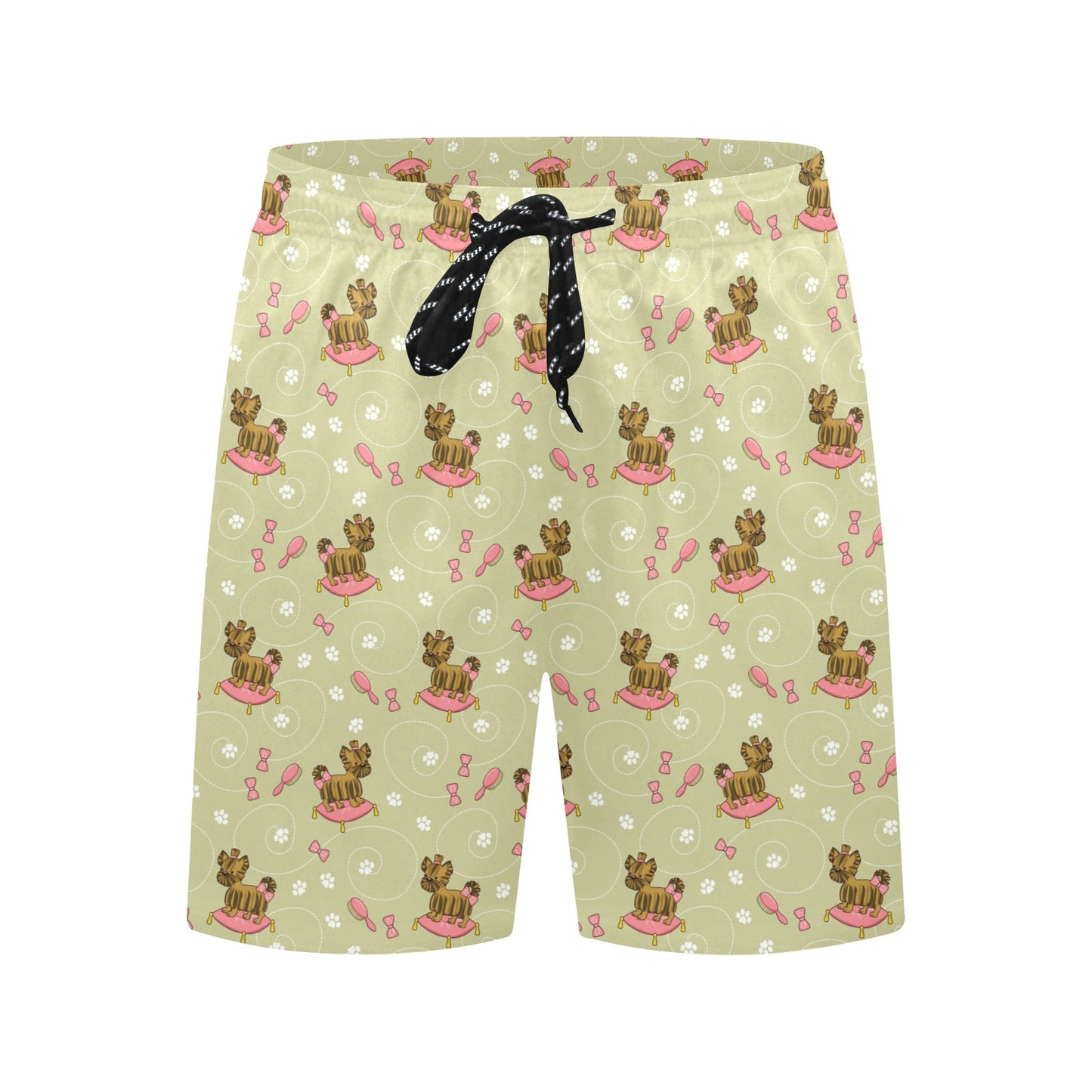 Yorkshire Cute Terriers Print Design LKS301 Men's Swim Trunks Beach Shorts