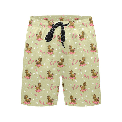 Yorkshire Cute Terriers Print Design LKS301 Men's Swim Trunks Beach Shorts