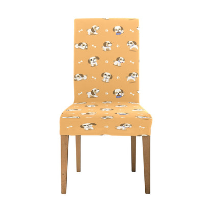 Shih Tzu Print Design LKS304 Dining Chair Slipcover