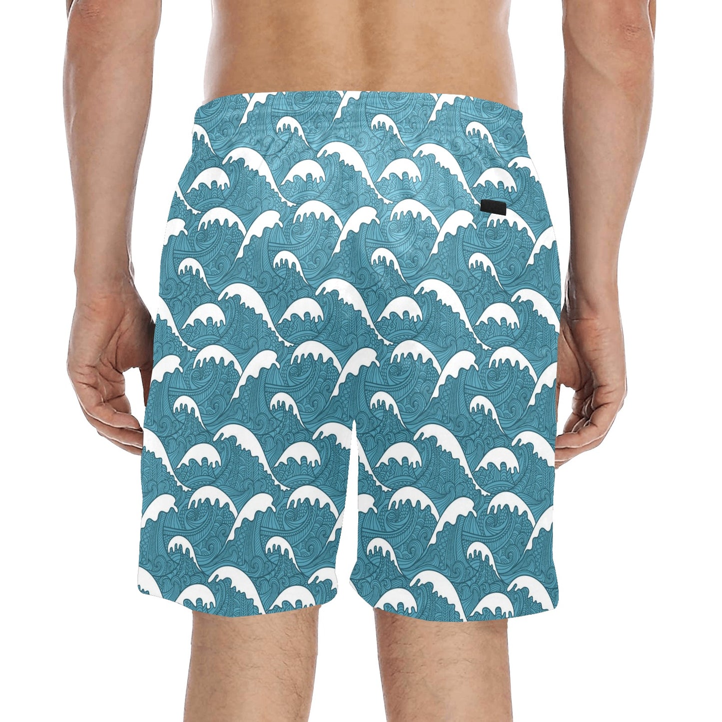 Surf Wave Tribal Design Men's Swim Trunks Beach Shorts