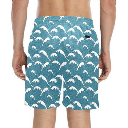 Surf Wave Tribal Design Men's Swim Trunks Beach Shorts