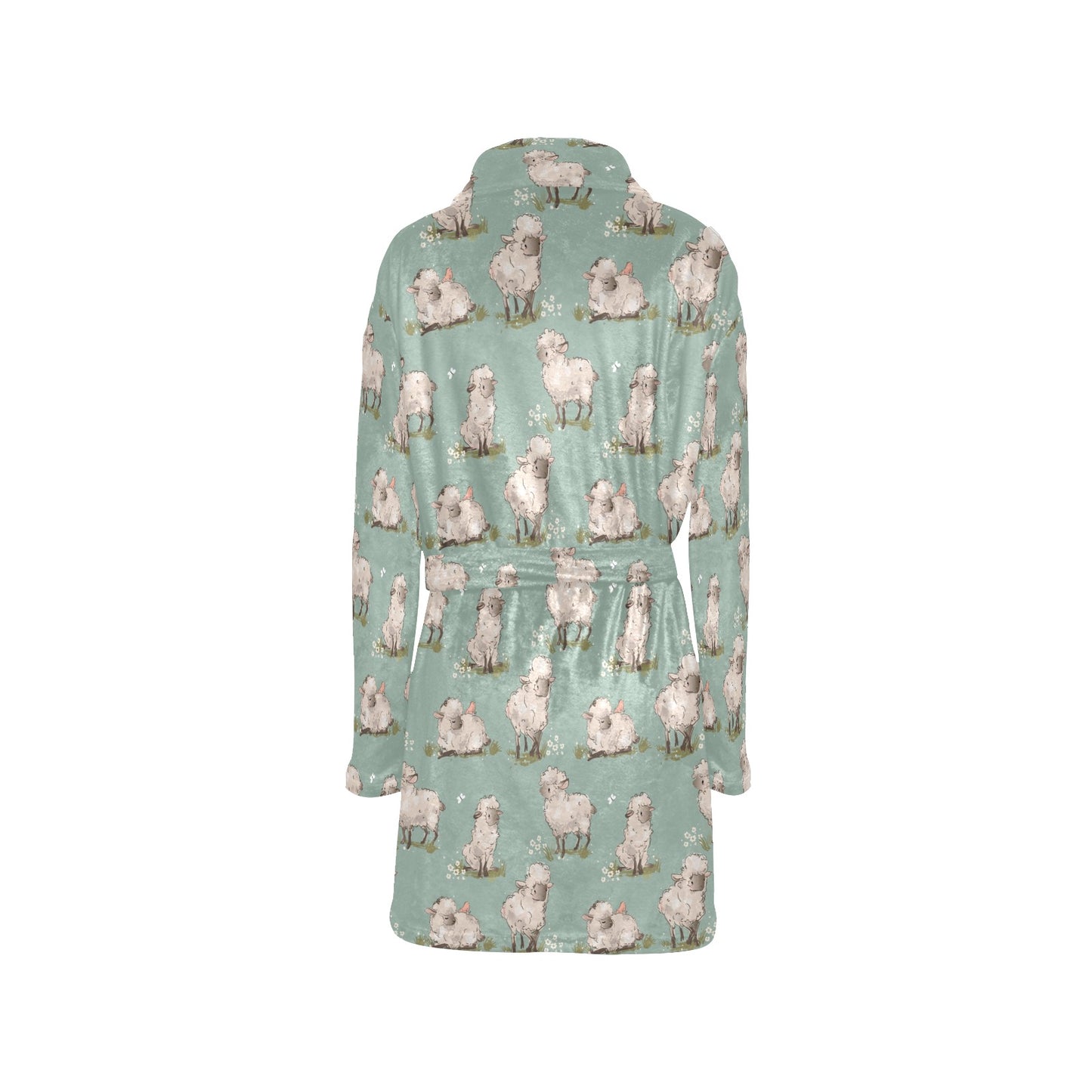 Sheep Print Design LKS405 Women's Fleece Robe