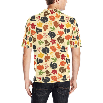 Thanksgiving Print Design LKS303 Men Polo Shirt