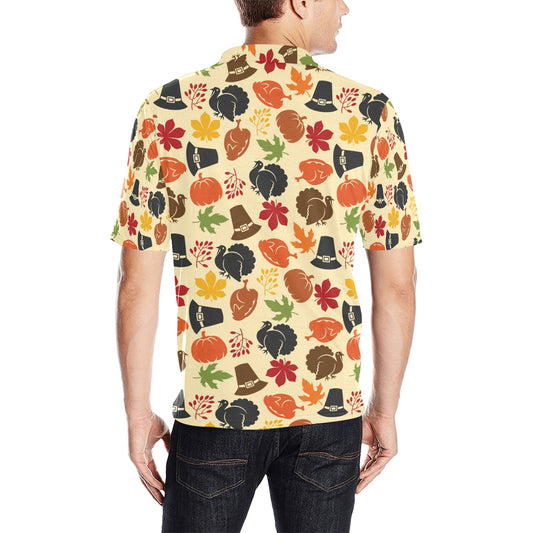 Thanksgiving Print Design LKS303 Men Polo Shirt