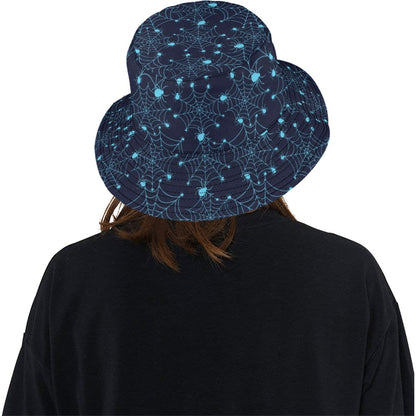 Spider Web Blue Print Design LKS304 Unisex Bucket Hat