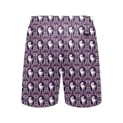 Unicorn Fantastic Flower Men's Swim Trunks Beach Shorts