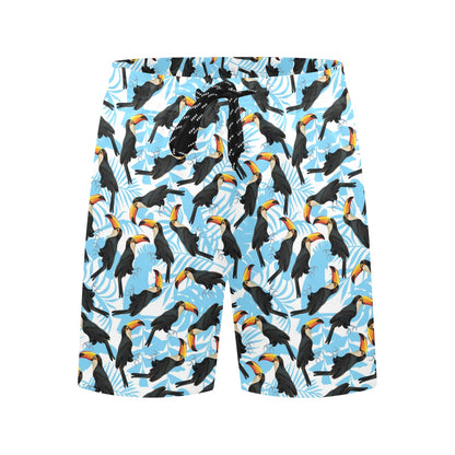 Toucan Print Design LKS303 Men's Swim Trunks Beach Shorts
