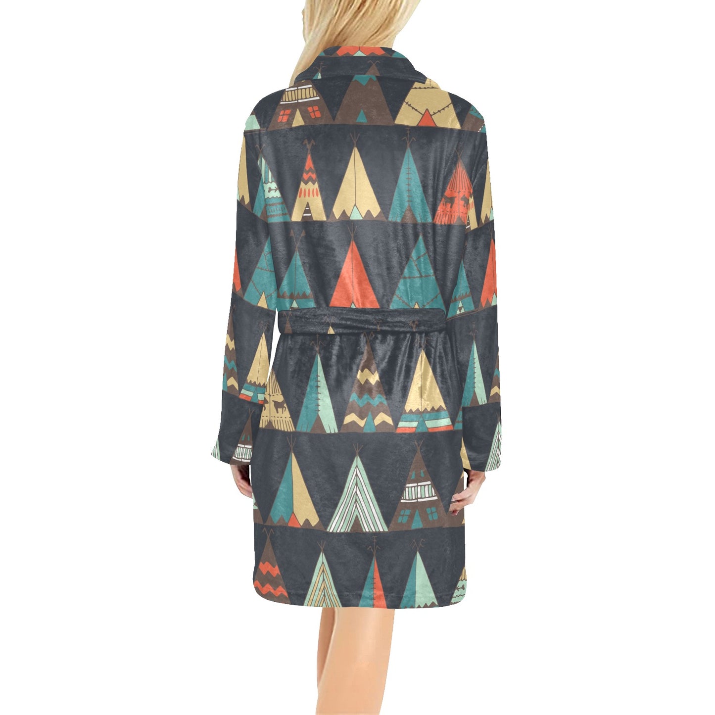Tribal native american tent Aztec Women's Fleece Robe