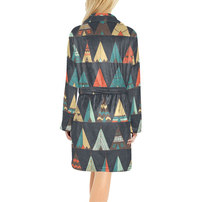 Tribal native american tent Aztec Women's Fleece Robe
