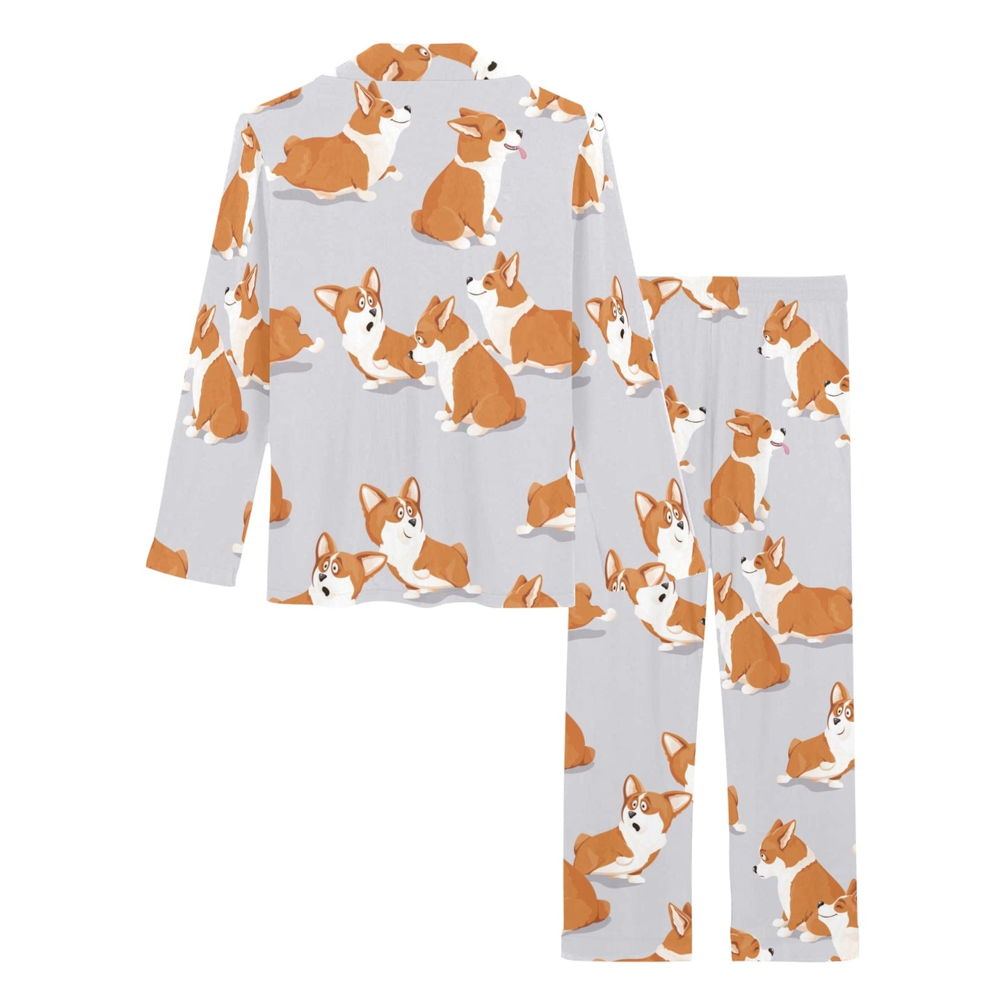 Pembroke Welsh Corgis Pattern Print Design A04 Women's Long Pajama Set