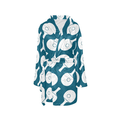 Ping Pong Pattern Print Design A02 Women's Fleece Robe