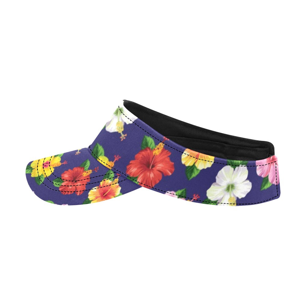 Hibiscus Colorful Print Design LKS301 Unisex Sun Visor