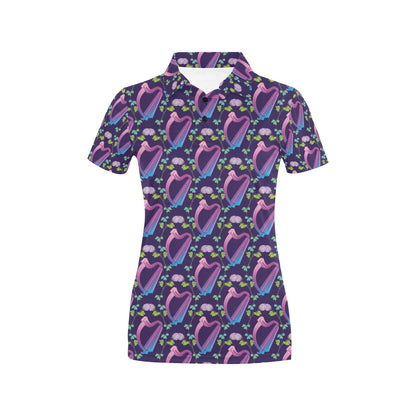 Harp Print Design LKS403 Women's Polo Shirt