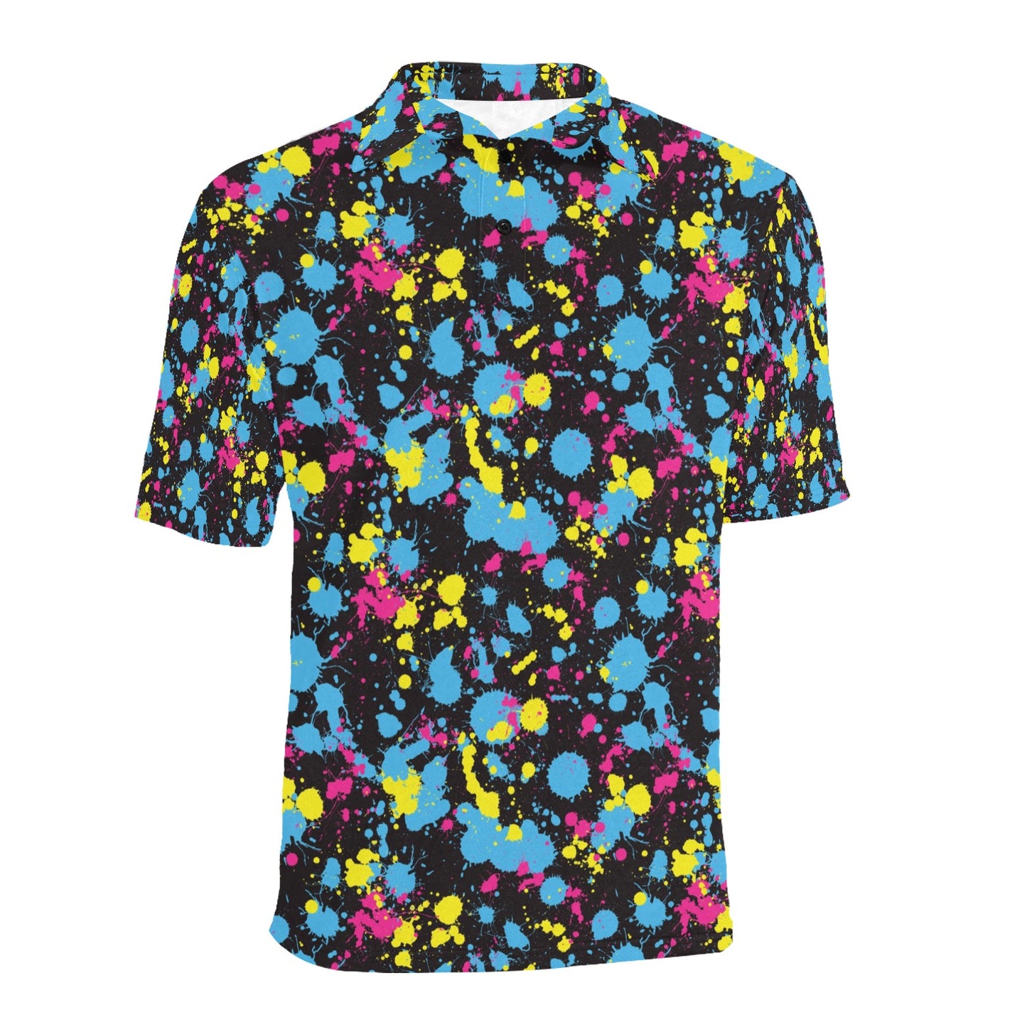 Splatter Colorful Print Design LKS301 Men Polo Shirt