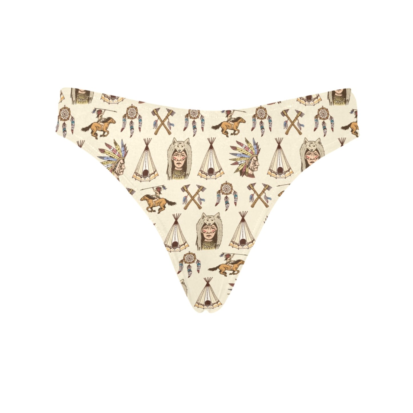 Native Indian Pattern Design Print Women's Thongs