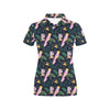 Cockatoo Pattern Print Design 03 Women's Polo Shirt