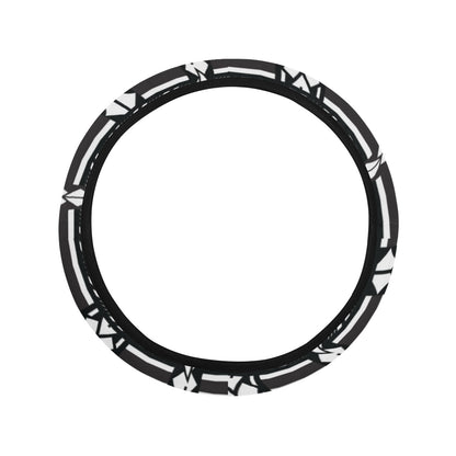 Samoan Tattoo Print Design LKS304 Steering Wheel Cover with Elastic Edge