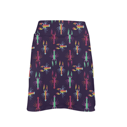 Lobster Print Design LKS402 17" Golf & Pickleball Skort with Pockets