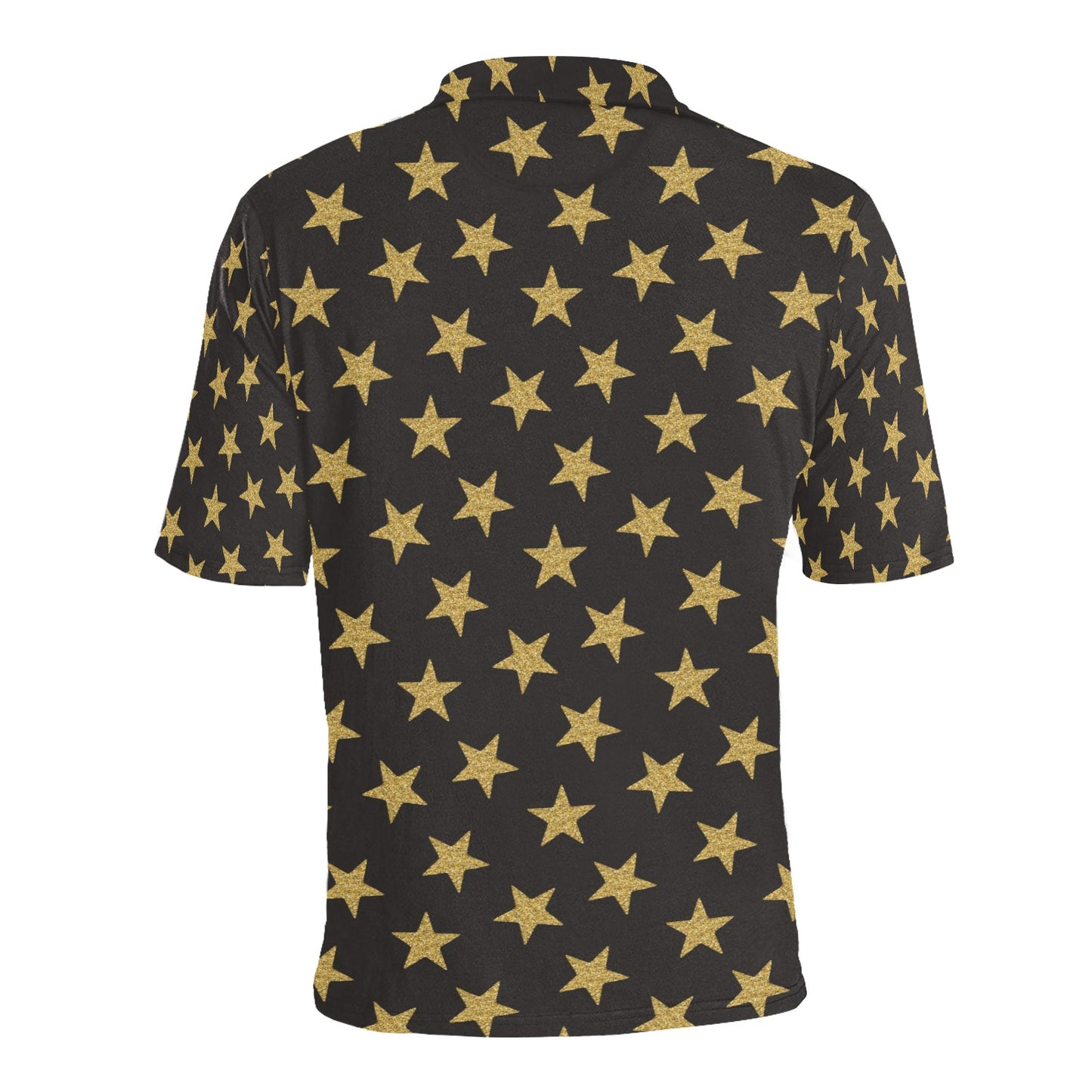 Star Gold Print Design LKS302 Men Polo Shirt