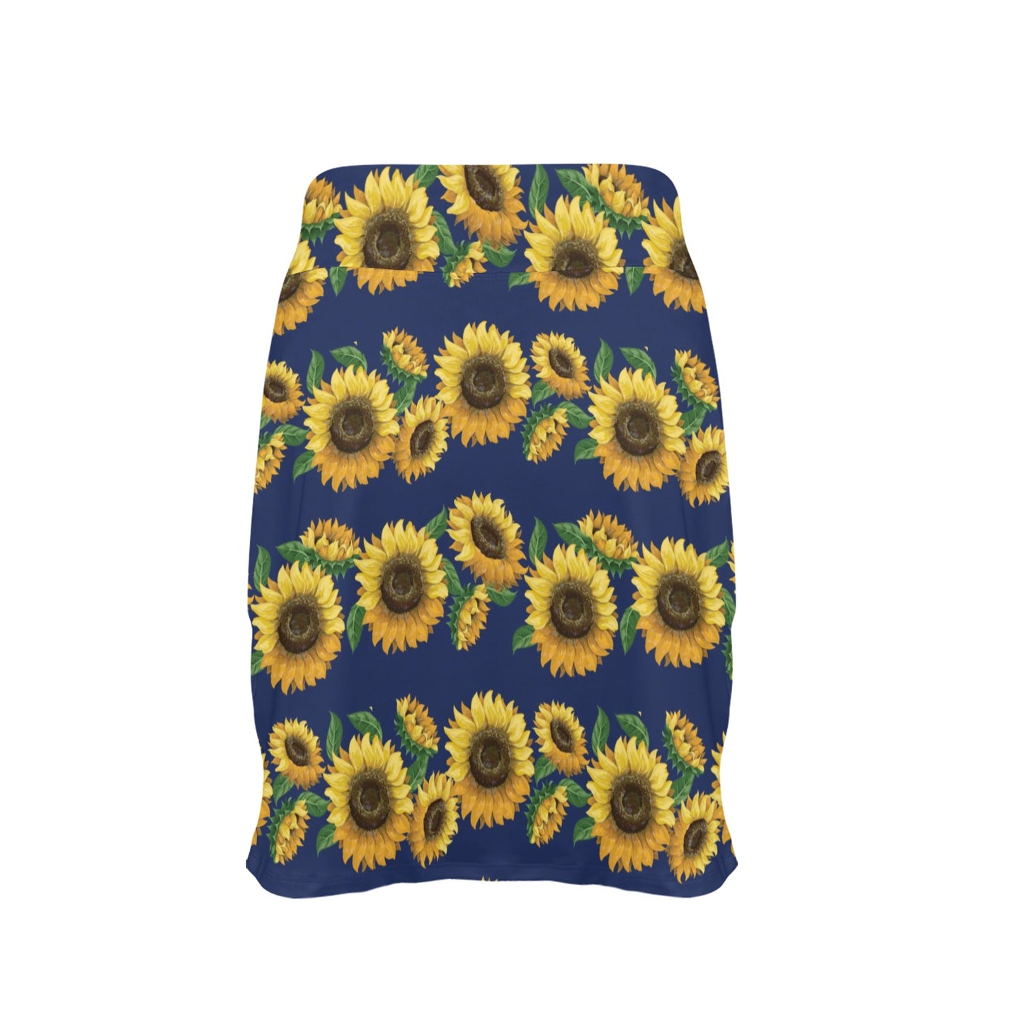 Sunflower Print Design LKS307 17" Golf & Pickleball Skort with Pockets