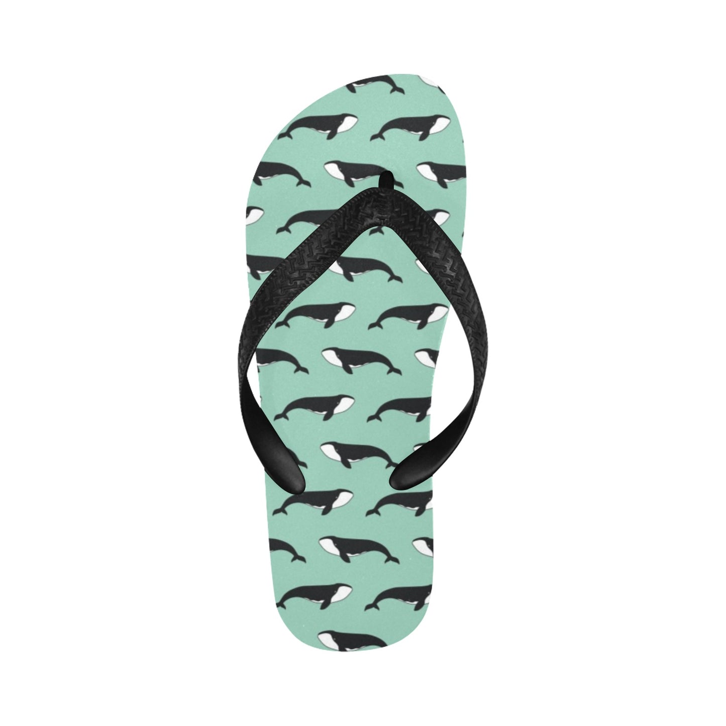 Whale Print Design LKS307 Flip Flops