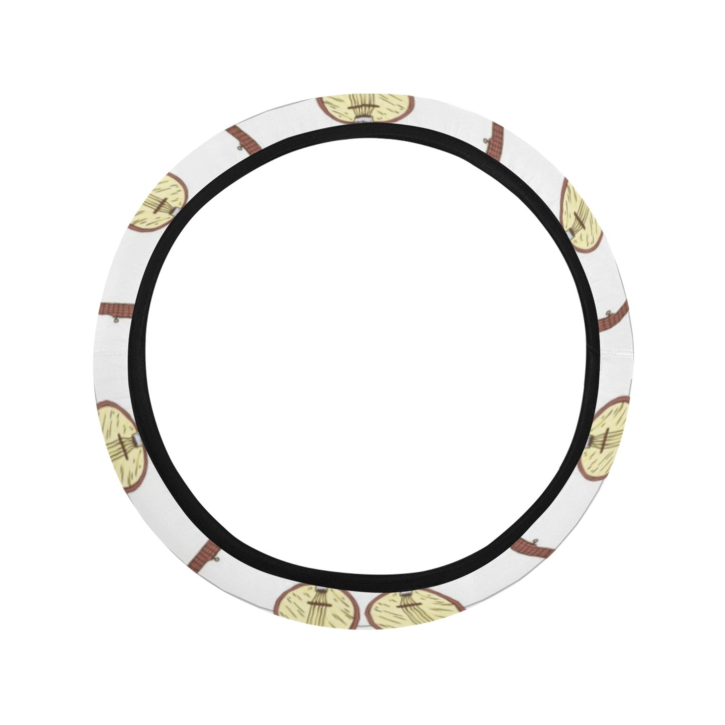 Banjo Print Design LKS402 Steering Wheel Cover with Elastic Edge