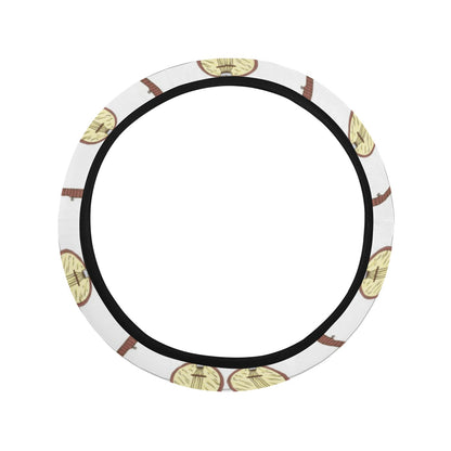 Banjo Print Design LKS402 Steering Wheel Cover with Elastic Edge