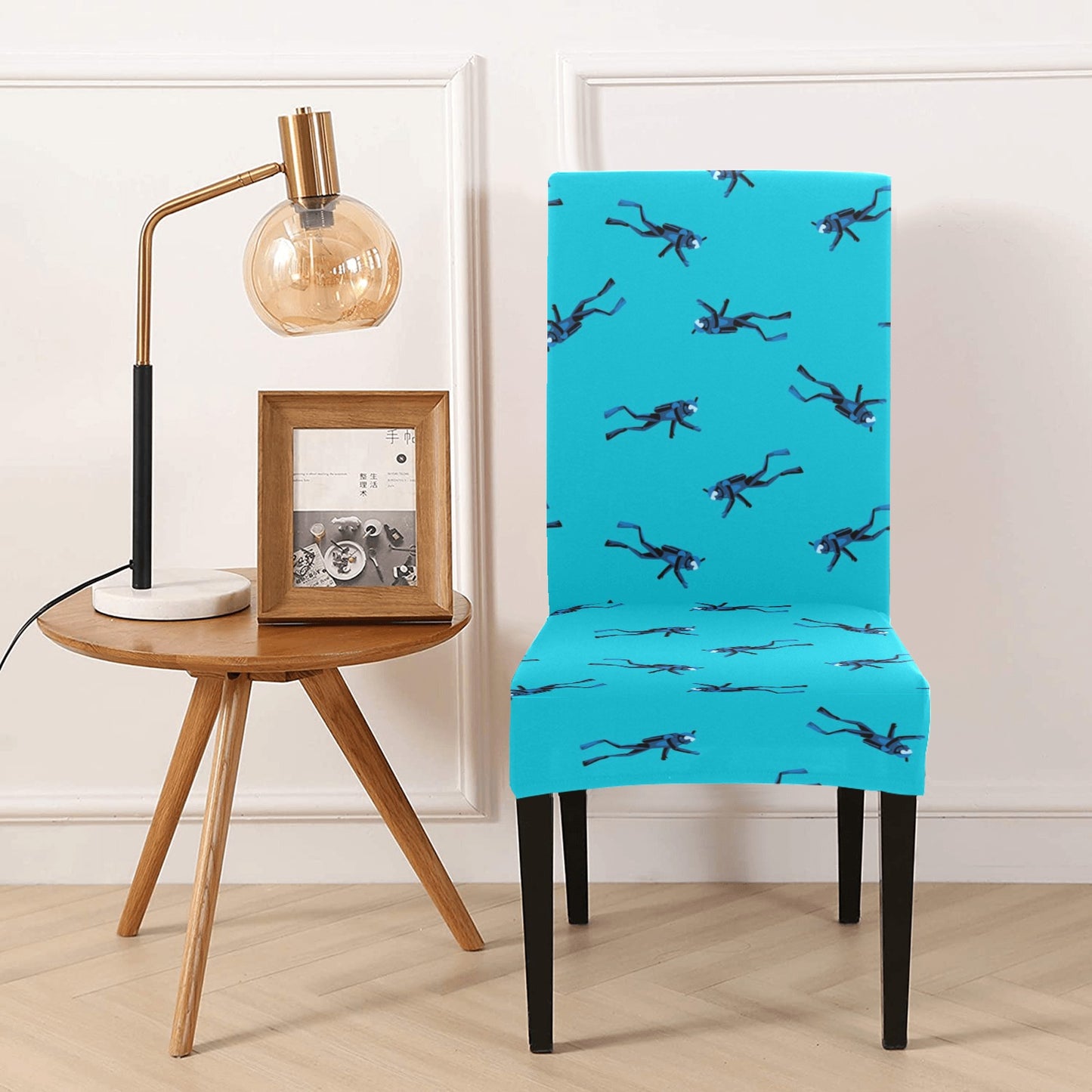 Scuba Driver Print Design LKS304 Dining Chair Slipcover