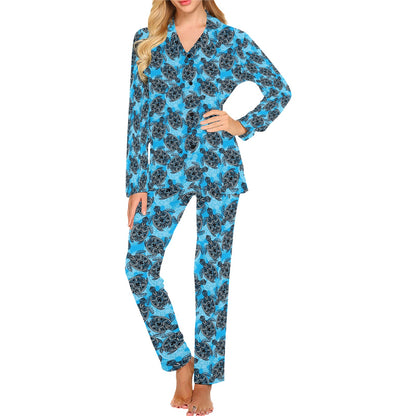 Tribal Pattern Print Design LKS307 Women's Long Pajama Set