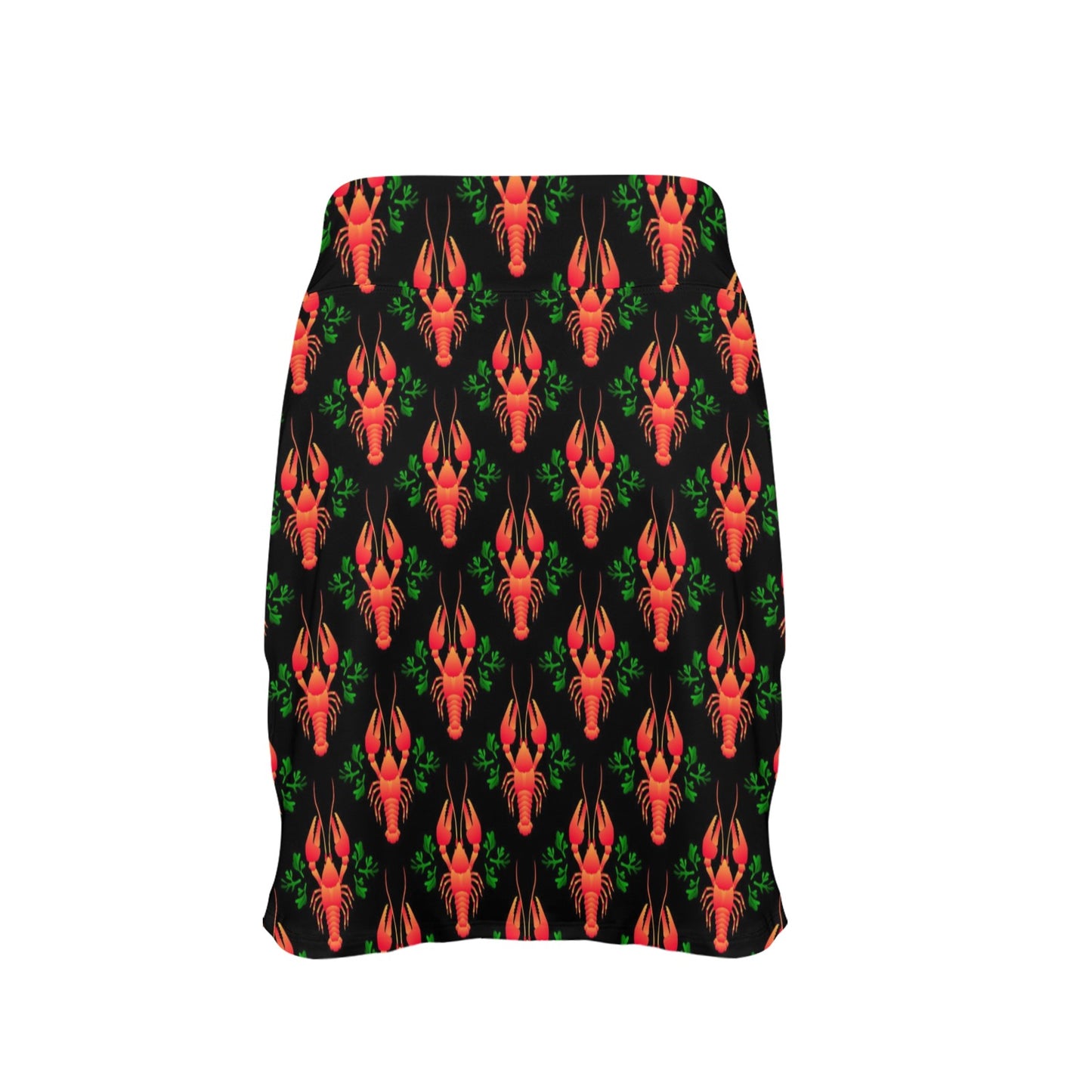 Lobster Print Design LKS403 Women's Golf Skirt with Pocket