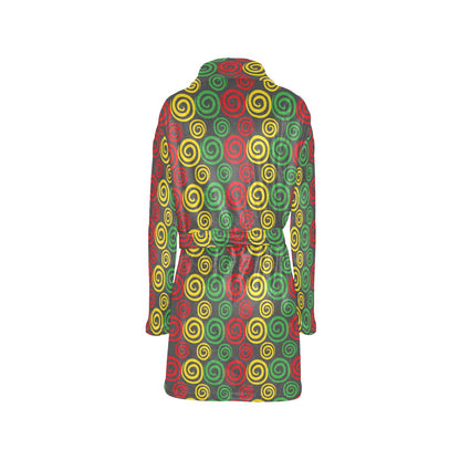 Rastafarian Pattern Print Design A05 Women's Fleece Robe