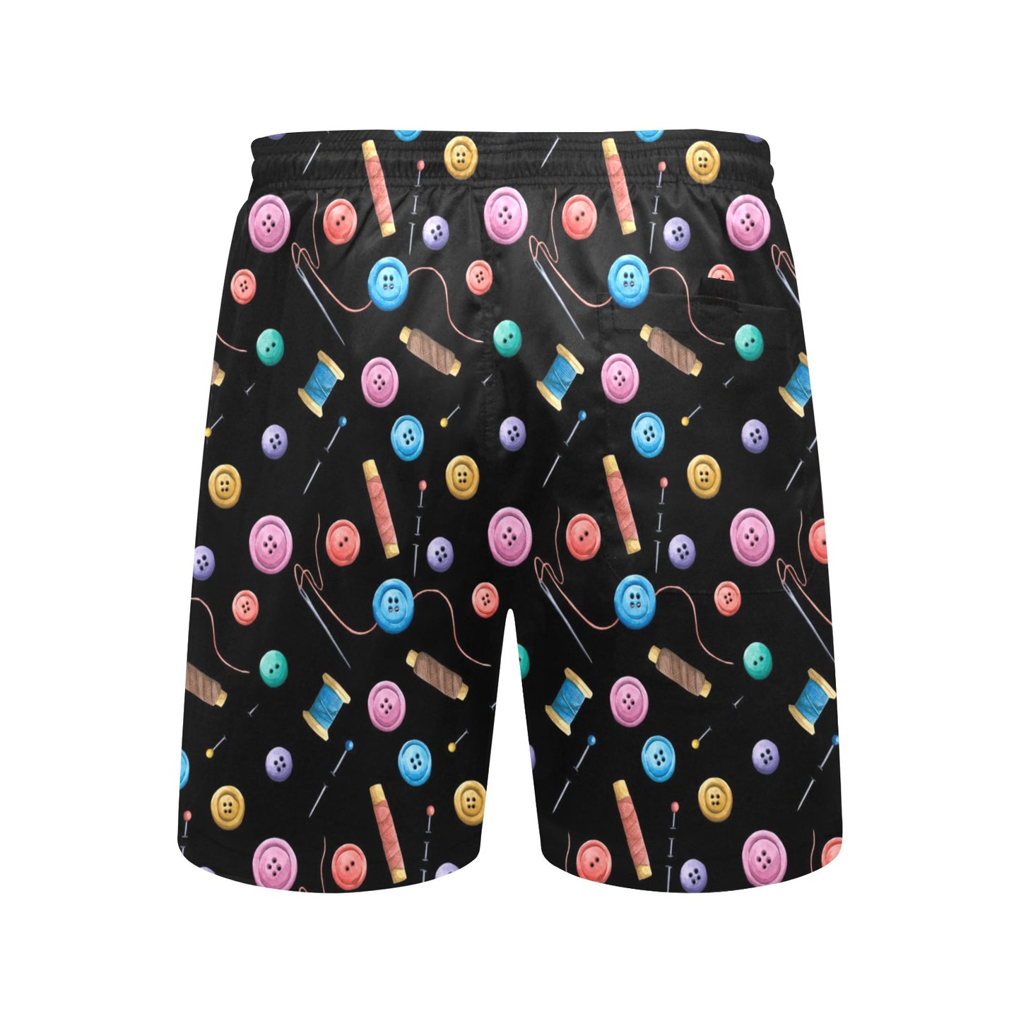 Sewing Print Design LKS309 Men's Swim Trunks Beach Shorts