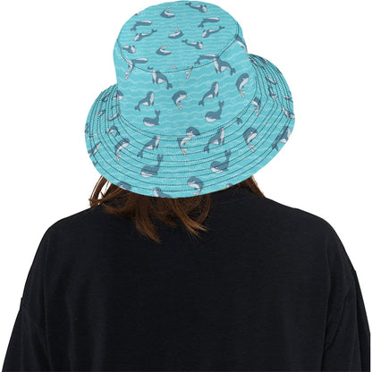 Whale Print Design LKS303 Unisex Bucket Hat