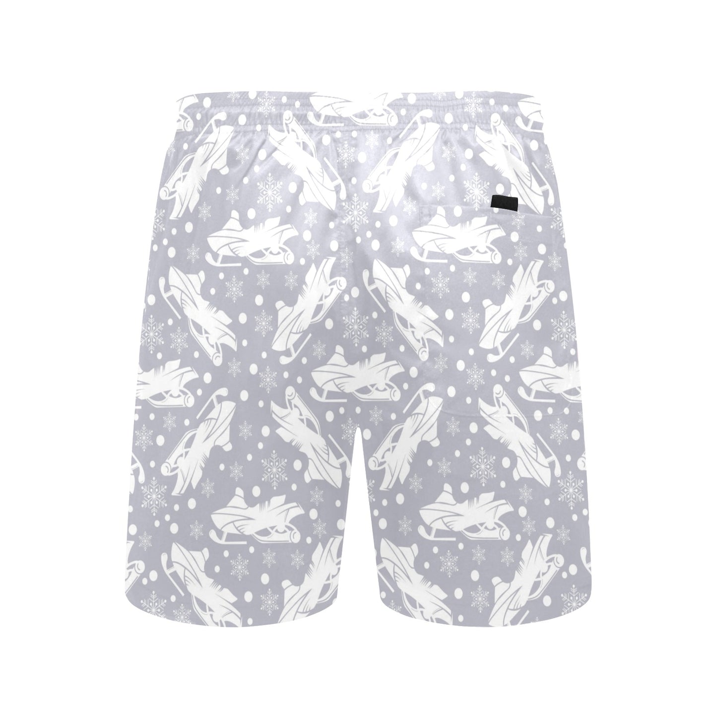 Snowmobile Print Design LKS302 Men's Swim Trunks Beach Shorts