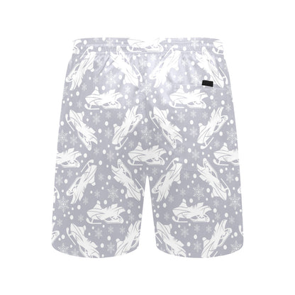 Snowmobile Print Design LKS302 Men's Swim Trunks Beach Shorts