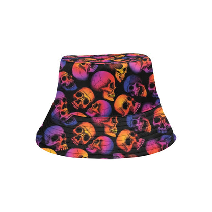 Skull Multicolor Print Design LKS3011 Unisex Bucket Hat