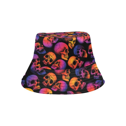 Skull Multicolor Print Design LKS3011 Unisex Bucket Hat