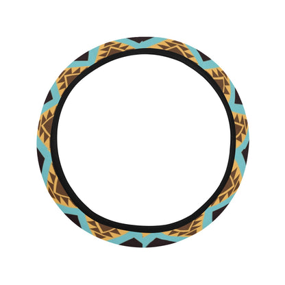 Southwest Pattern Print Design LKS301 Steering Wheel Cover with Elastic Edge