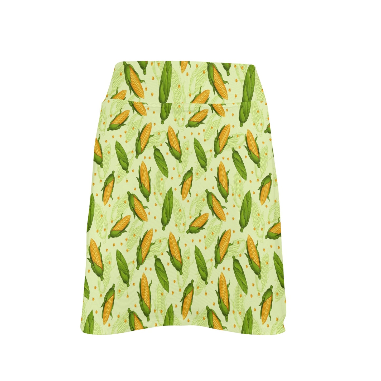 Agricultural Fresh Corn cob Print Pattern 17" Golf & Pickleball Skort with Pockets
