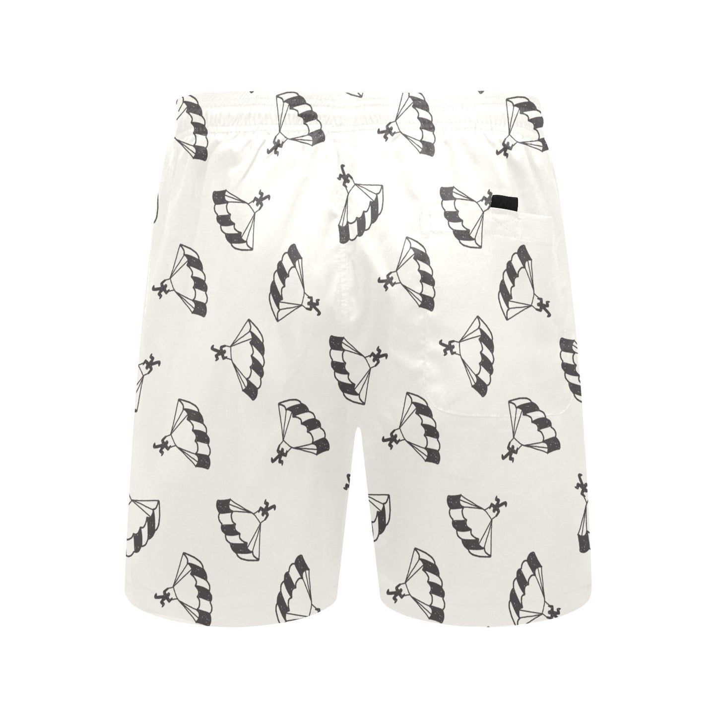 Skydiver Print Design LKS301 Men's Swim Trunks Beach Shorts